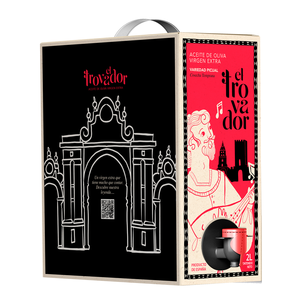 BAG IN BOX 2 L – El Trovador Aceite de Oliva Virgen Extra Cosecha Temprana
