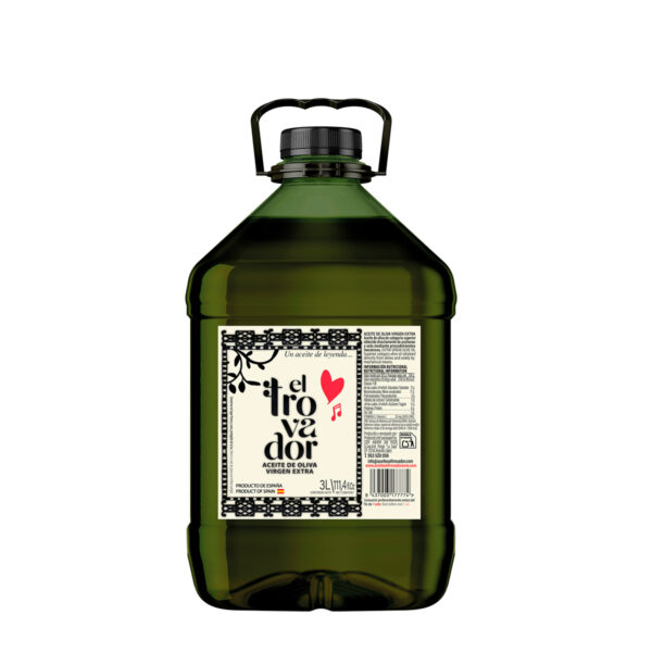Caja de 4 Botellas de 3 Litros - Aceite de Oliva Virgen Extra El Trovador