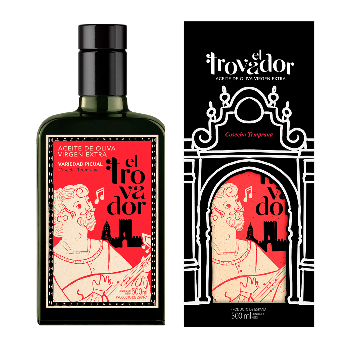 Caja 9 uds. El Trovador Cosecha Temprana – 500 ML (CON ESTUCHE)