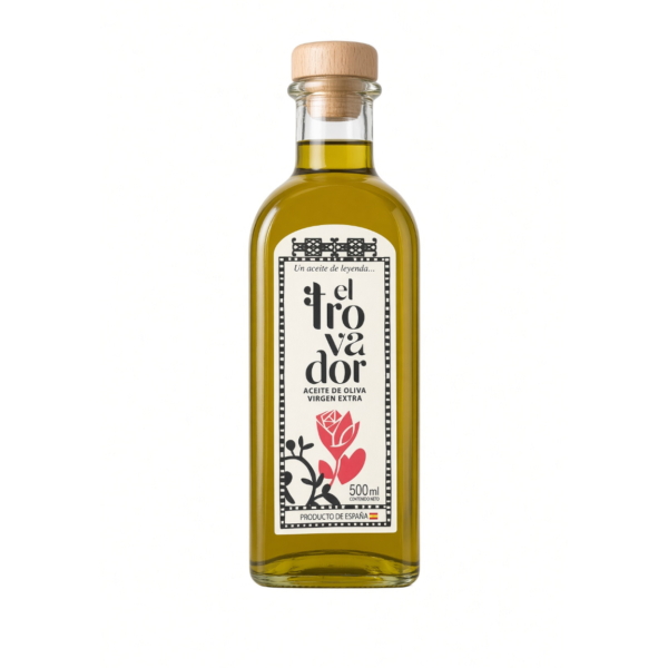 Caja de 6 botellas frascas cordobesas 500 ml (SIN ESTUCHE) - Aceite de Oliva Virgen Extra El Trovador